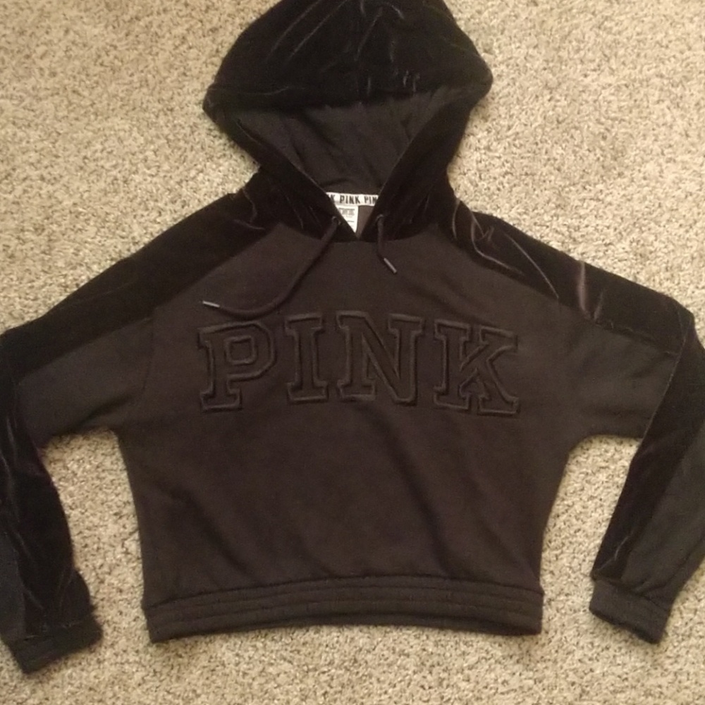 Pink Crop Hoodie XS
